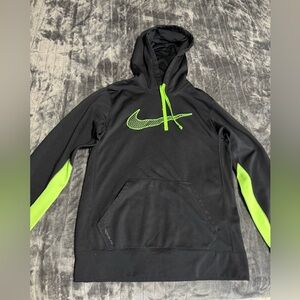 Neon Green and Black Nike Therma-fit Hoodie